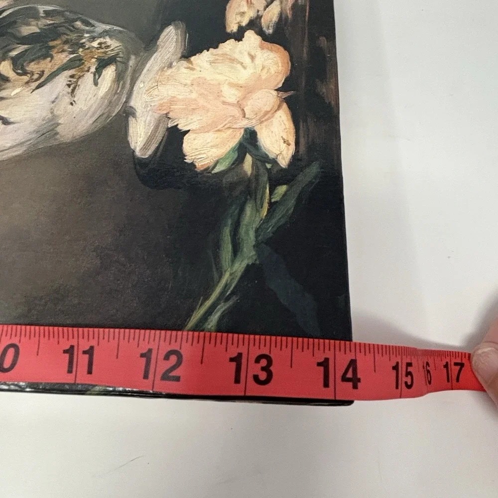 Vintage Manet Vase with Peonies Stationery Box Set Writing Paper Desk Organizer